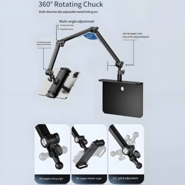 Giá đỡ máy tính bảng 360 không kẹp ẩn, dùng ở đầu giường, giường lười, hỗ trợ 4-12.9 inch - giảm giá 16%