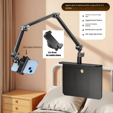 Giá đỡ máy tính bảng 360 không kẹp ẩn, dùng ở đầu giường, giường lười, hỗ trợ 4-12.9 inch - giảm giá 16%