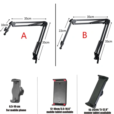 Giá đỡ máy tính bảng cánh tay 360° 4-12.9 inch – Hỗ trợ điện thoại & máy tính, 318.722₫ 6