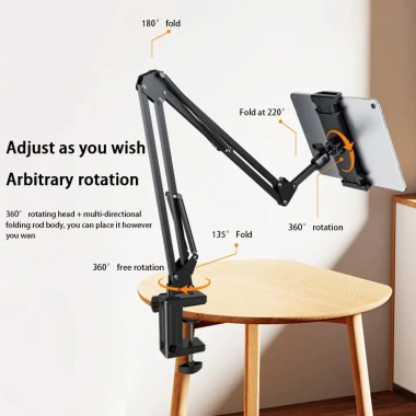 Giá đỡ máy tính bảng iPad Stand 360° xoay 4‑12,9 inch, cánh tay dài điều chỉnh 2