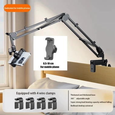 Giá đỡ máy tính bảng iPad Stand 360° xoay 4‑12,9 inch, cánh tay dài điều chỉnh 10