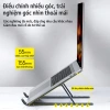Giá đỡ máy tính xách tay gập gọn, đế tản nhiệt điều chỉnh cao, di động 7