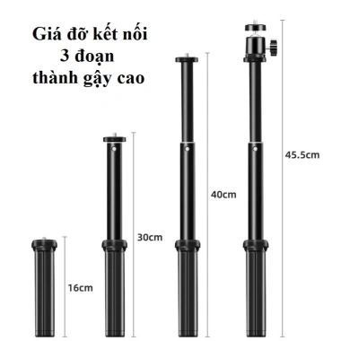 Giá Đỡ Mini Đa Năng Gấp Gọn, Điều Chỉnh Cao Thấp - Phụ Kiện Chụp Ảnh Điện Thoại, Máy Ảnh, Đèn LED Bàn