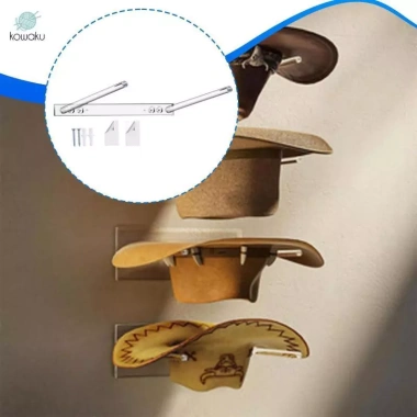 Giá đỡ mũ mở rộng Acrylic trong suốt – Điều chỉnh chiều rộng, treo tường phòng ngủ, tủ quần áo – 136.400₫