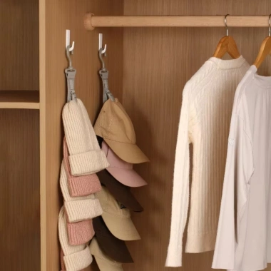 Giá đỡ mũ tủ quần áo CHLOCH - 8 kẹp đa năng, tiết kiệm không gian di động, lưu trữ mũ tiện lợi 3 Giá đỡ mũ tủ quần áo CHLOCH - 8 kẹp đa năng, tiết kiệm không gian di động, lưu trữ mũ tiện lợi 3