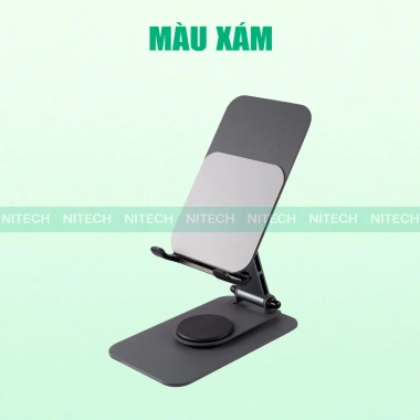 Giá Đỡ NITECH Xoay 360 Gấp Gọn Thép Nhôm Điện Thoại iPad - Livestream Xem Phim 120k 8