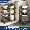 Giá đỡ nồi đa năng điều chỉnh, dùng cho kệ bếp và dưới bồn rửa, giữ bếp gọn gàng - 143.000₫