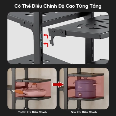 Giá đỡ nồi đa năng điều chỉnh, dùng cho kệ bếp và dưới bồn rửa, giữ bếp gọn gàng - 143.000₫ 3 Giá đỡ nồi đa năng điều chỉnh, dùng cho kệ bếp và dưới bồn rửa, giữ bếp gọn gàng - 143.000₫ 3