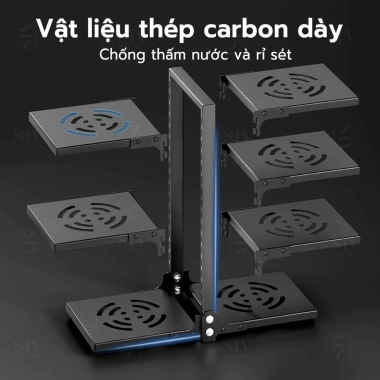 Giá đỡ nồi đa năng điều chỉnh, dùng cho kệ bếp và dưới bồn rửa, giữ bếp gọn gàng - 143.000₫