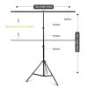 Giá đỡ phông nền 200x200cm Hình chữ T di động 2x2M 4 kẹp túi đựng giảm giá 18% 4