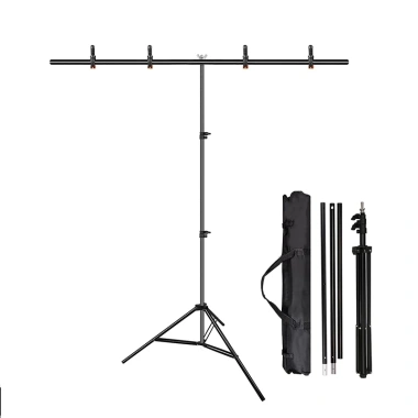 Giá đỡ phông nền 200x200cm Hình chữ T di động 2x2M 4 kẹp túi đựng giảm giá 18% 5