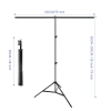 Giá đỡ phông nền 200x200cm Hình chữ T di động 2x2M 4 kẹp túi đựng giảm giá 18% 7