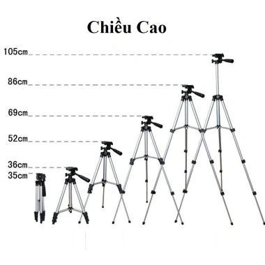 Giá Đỡ Quay Phim 3 Chân TF-3.110/3.120 - Kèm Kẹp Điện Thoại, Livestream TikTok, Chụp Ảnh - Giá chỉ 85.000₫