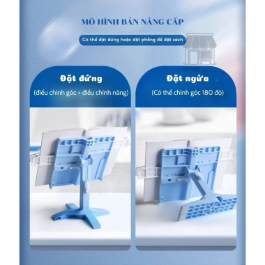 Giá đỡ sách để bàn cao cấp, điều chỉnh độ cao, kẹp sách hỗ trợ tư thế học - 109.000₫ 5