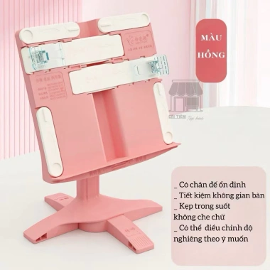 Giá đỡ sách để bàn cao cấp, điều chỉnh độ cao, kẹp sách hỗ trợ tư thế học - 109.000₫ 6