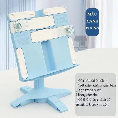 Giá đỡ sách để bàn cao cấp, điều chỉnh độ cao, kẹp sách hỗ trợ tư thế học - 109.000₫ 7