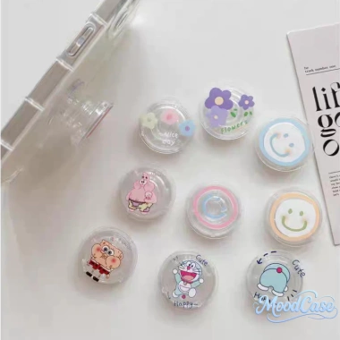 Giá đỡ silicon SpongeBob Doraemon họa tiết hoa nơ xinh xắn, thời trang sáng tạo, giá chỉ 2.001 VND