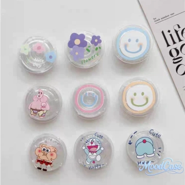 Giá đỡ silicon SpongeBob Doraemon họa tiết hoa nơ xinh xắn, thời trang sáng tạo, giá chỉ 2.001 VND