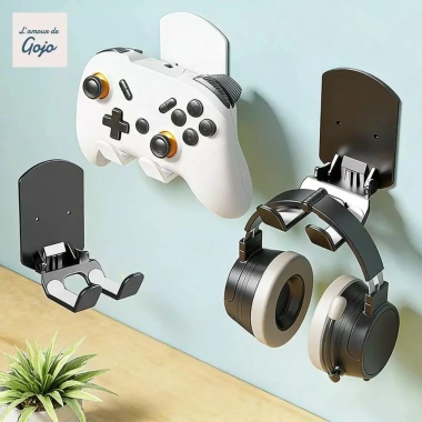 Giá đỡ tai nghe GOJO gập lại, móc treo chống trượt không lỗ, tiết kiệm chỗ