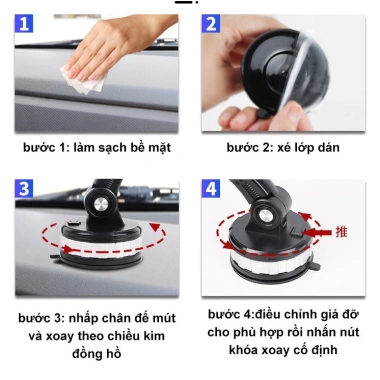 Giá đỡ taplo chân to siêu hít W30 - Kẹp điện thoại đa năng cho xe ô tô DV AUTO, giảm còn 85.001 VND