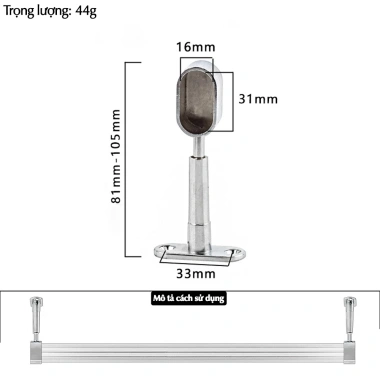 Giá Đỡ Thanh Treo Quần Áo Bas Treo Thanh Tủ Quần Áo Có Tăng Chỉnh Giá 29.000 VND 5 Giá Đỡ Thanh Treo Quần Áo Bas Treo Thanh Tủ Quần Áo Có Tăng Chỉnh Giá 29.000 VND 5