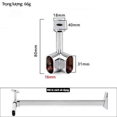 Giá Đỡ Thanh Treo Quần Áo Bas Treo Thanh Tủ Quần Áo Có Tăng Chỉnh Giá 29.000 VND