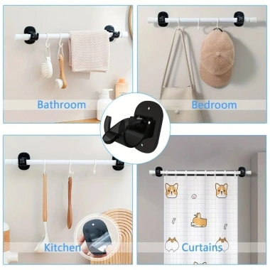 Giá Đỡ Thanh Treo Rèm Tự Dính Không Đinh Kiểu Nhật Bản Điều Chỉnh Được - Phòng Bếp và Tắm, Giá Chỉ 42.120₫ 5 Giá Đỡ Thanh Treo Rèm Tự Dính Không Đinh Kiểu Nhật Bản Điều Chỉnh Được - Phòng Bếp và Tắm, Giá Chỉ 42.120₫ 5
