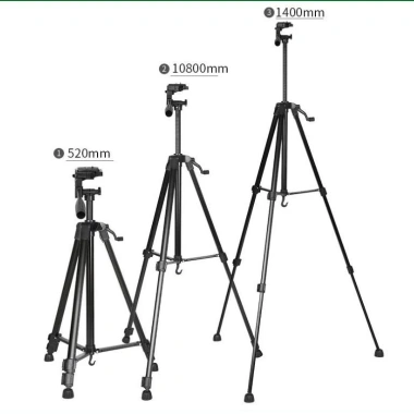 Giá đỡ tripod 3 chân 1.4m tải 3kg chụp hình kẹp điện thoại remote Bluetooth 219k