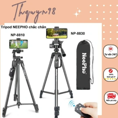 Giá đỡ Tripod Neepho 3.388/8.810/8.830 có Remote - Chân điện thoại, máy ảnh, quay phim chụp hình cao cấp
