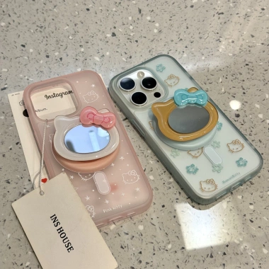 Giá đỡ từ tính MagSafe Pink Bow KT Cat Mirror – Hấp phụ mạnh cho điện thoại di động & máy tính để bàn, thiết kế lười biếng, giá ưu đãi 96.800₫ 4