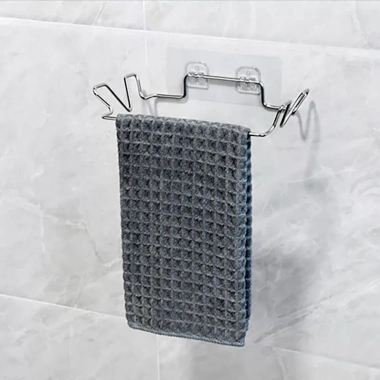 Giá Đỡ Túi Rác Treo Tường INOX - Kèm Miếng Dán Siêu Dính, Móc Đa Năng Nhà Bếp & Tắm, 25.000₫