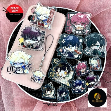 Giá Đỡ và Dây Treo Điện Thoại BLUE LOCK Anime Chibi Mica Acrylic và Móc Khóa Griptok Pop Giá 15.000