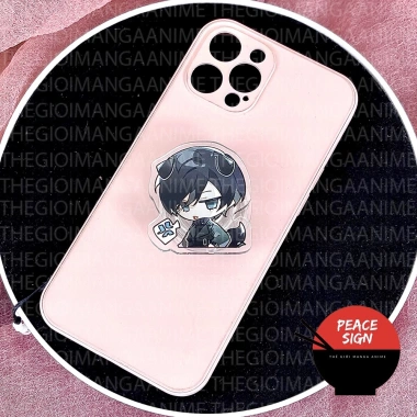 Giá Đỡ và Dây Treo Điện Thoại BLUE LOCK Anime Chibi Mica Acrylic và Móc Khóa Griptok Pop Giá 15.000