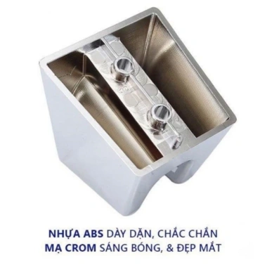 Giá đỡ vòi sen nhựa ABS mạ crom, hình vuông 2 khấc điều chỉnh, tiện dụng – 23.000 VND