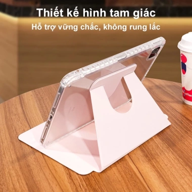 Giá đỡ xoay 360° cho iPad Gen11, 10, 9, 8, Mini, Air, Pro - Đệm da cao cấp, chỉ 272k