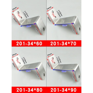 Giá đỡ Z thép không gỉ 201 dày, góc hình thang, kết nối tủ 90 độ, phụ kiện DC0I 3