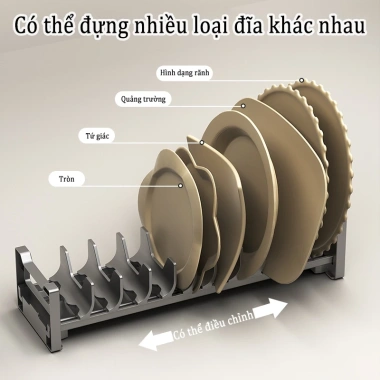 Giá Đựng Bộ Đồ Ăn Nhà Bếp MEIDOO - Ngăn Kéo Tiện Lợi, Giá Đĩa Đũa 276k 7