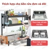Giá đựng đồ ăn 1-3 lớp Vhome thép carbon bền chắc trên bồn rửa 65-125cm 7