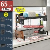 Giá đựng đồ ăn 1-3 lớp Vhome thép carbon bền chắc trên bồn rửa 65-125cm 10