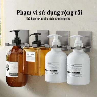 Giá gắn tường Meidoo không khoan - Đựng gel rửa tay, nước rửa chén, giá 141.900đ