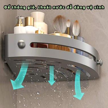 Giá góc treo tường phòng tắm đa năng, không cần đục lỗ - Giá chỉ 52.000₫ (giá gốc 67.600₫)