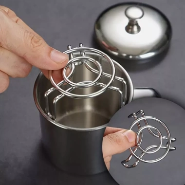 Giá hấp HUAYUEJI Mini 2 đa chức năng, thép không gỉ, kèm bộ đồ ăn & giá đỡ nồi cơm