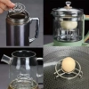 Giá hấp HUAYUEJI Mini 2 đa chức năng, thép không gỉ, kèm bộ đồ ăn & giá đỡ nồi cơm 4