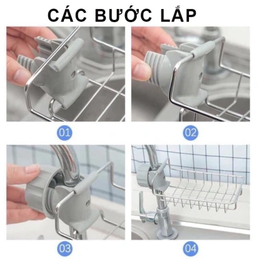 Giá inox đựng xà bông treo bồn rửa tay - khô ráo, sạch sẽ, chỉ 39.000₫