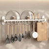 Giá Kệ Móc Treo Nhà Bếp Đa Năng Nhôm 603 – Cao Cấp, Chống Gỉ, Dán Tường, Tặng Keo