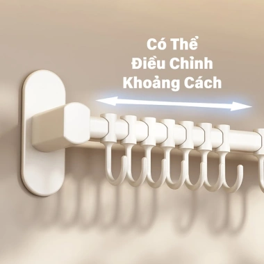 Giá Kệ Móc Treo Nhà Bếp Đa Năng Nhôm 603 – Cao Cấp, Chống Gỉ, Dán Tường, Tặng Keo 2