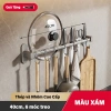 Giá Kệ Móc Treo Nhà Bếp Đa Năng Nhôm 603 – Cao Cấp, Chống Gỉ, Dán Tường, Tặng Keo 9