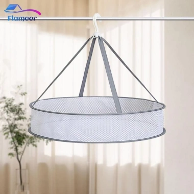 Giá phơi áo len Flameer – Máy sấy phẳng xếp chồng, móc treo lưới, chỉ 52.800₫ 2