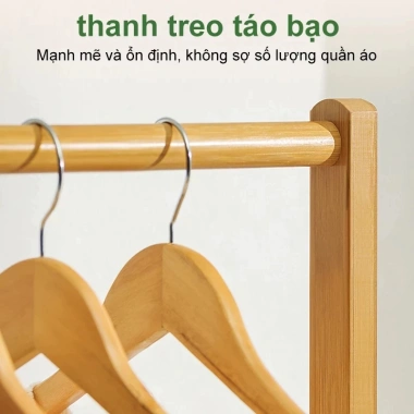 Giá phơi đa năng tre tự nhiên, móc treo phong cách, giảm 22% còn 168.750₫ 7