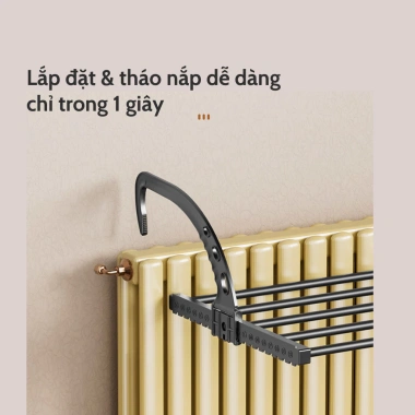 Giá Phơi Đồ Ban Công Gấp Gọn - Kệ Treo Thông Minh Mở Rộng, Chịu 10kg